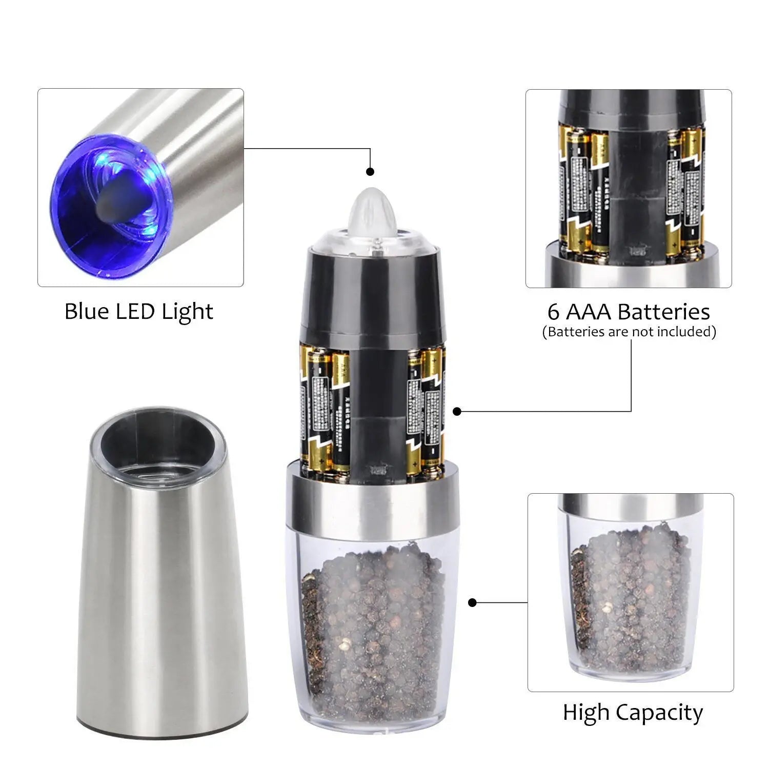 Electric Salt & Pepper Grinder (LED)